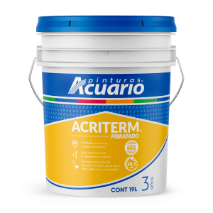 Pinturas Acuario Impermeabilizante Acriterm 3 años fibratado